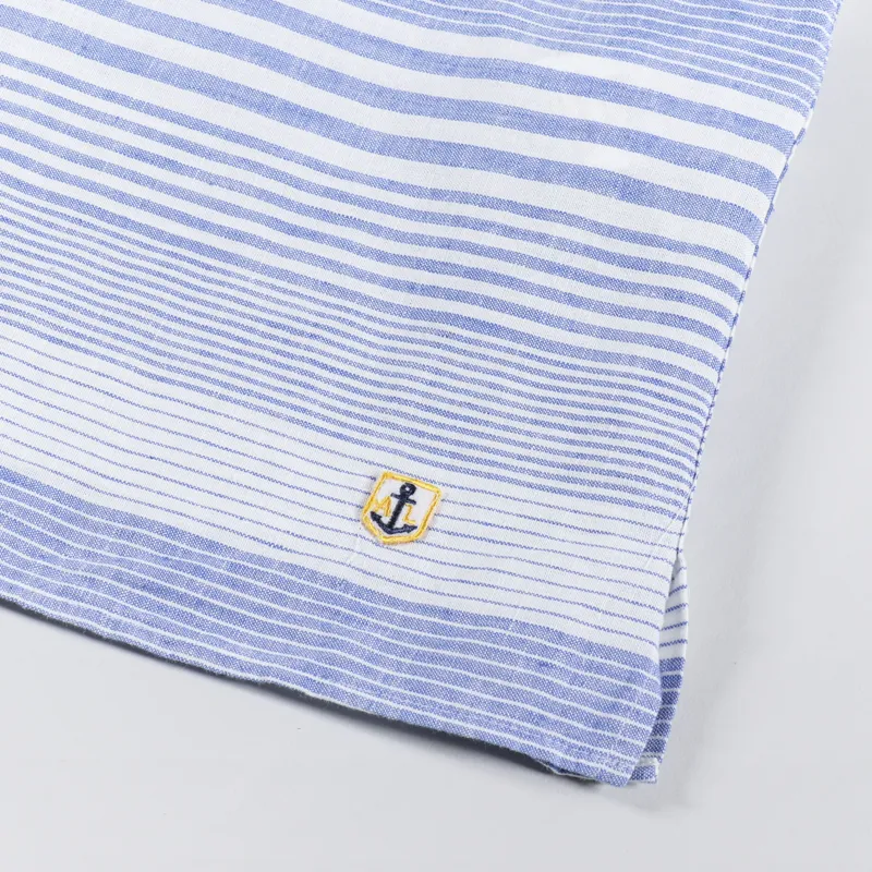 Armor Lux Stripe Vacation Shirt Blue White-1