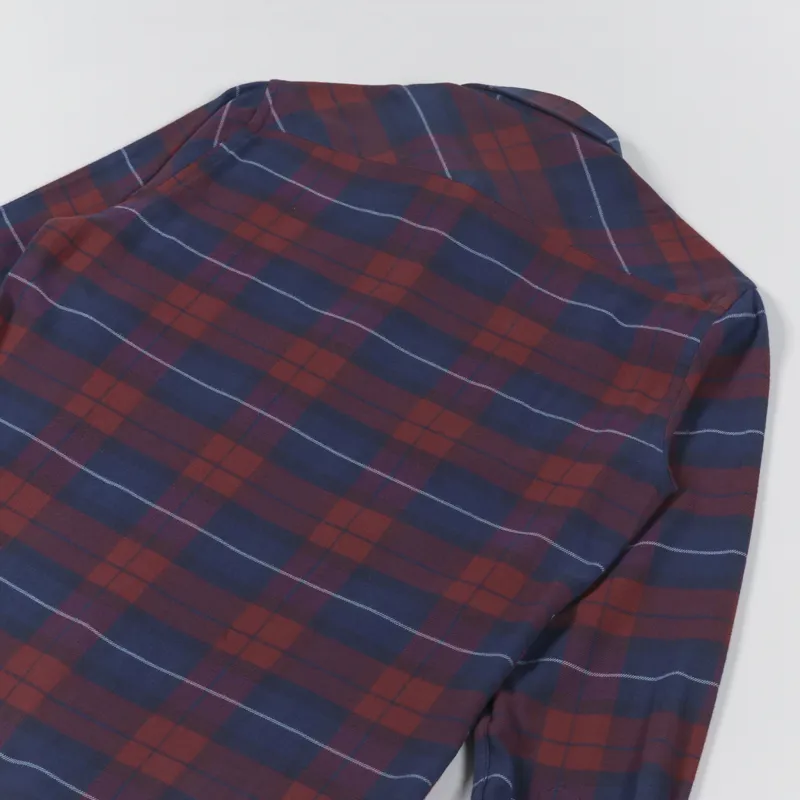 Armor Lux Flannel Shirt Navy Red-3