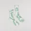 Rototo Chunky Ribbed Socks Tie Dye Green White