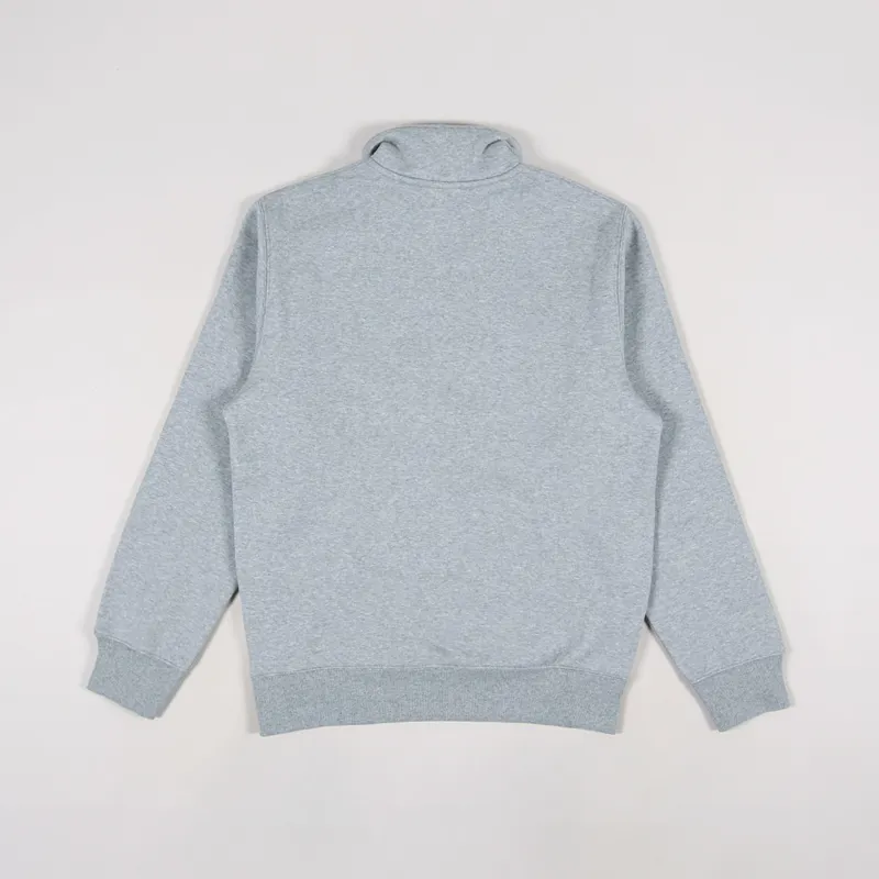 Carhartt WIP Chase Neck Zip Sweat Grey Heather Gold-1