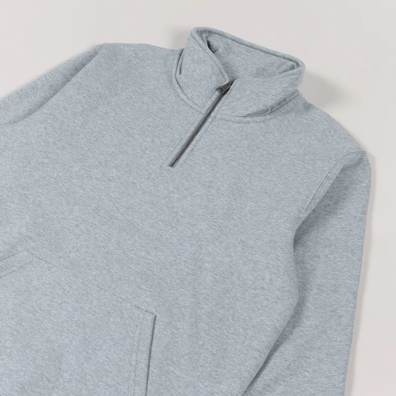 Carhartt WIP Chase Neck Zip Sweat Grey Heather Gold-2