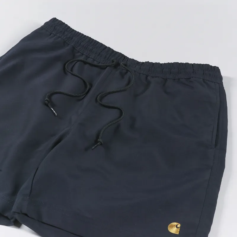 Carhartt WIP Chase Swim Trunk Dark Navy Gold-2