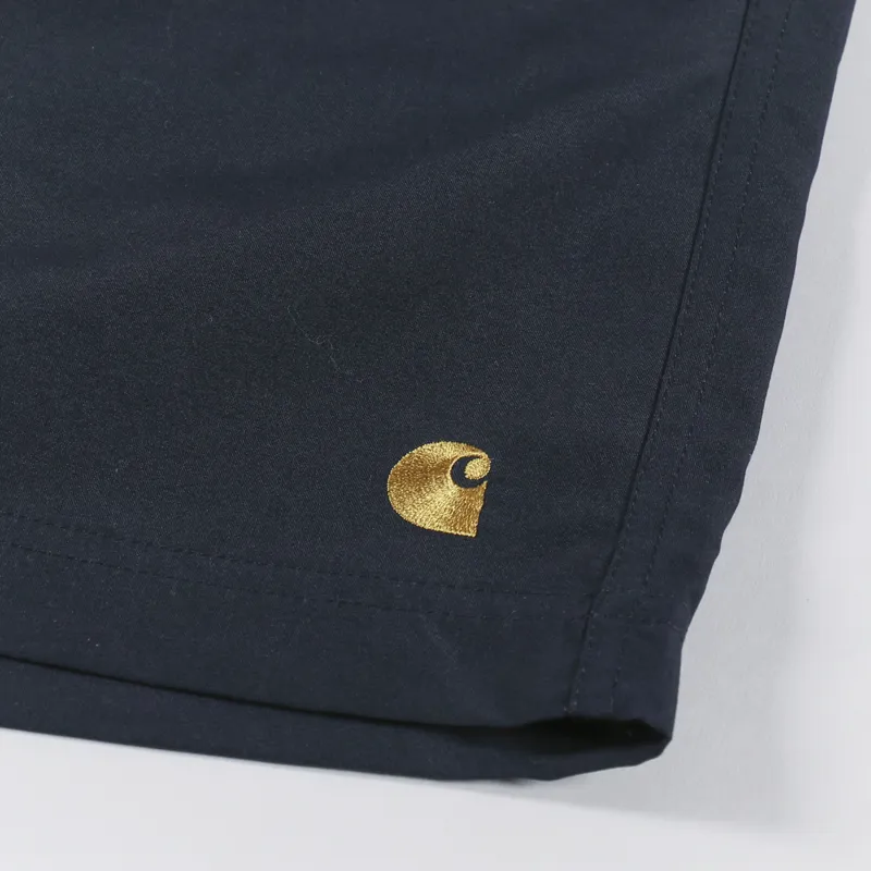 Carhartt WIP Chase Swim Trunk Dark Navy Gold-5