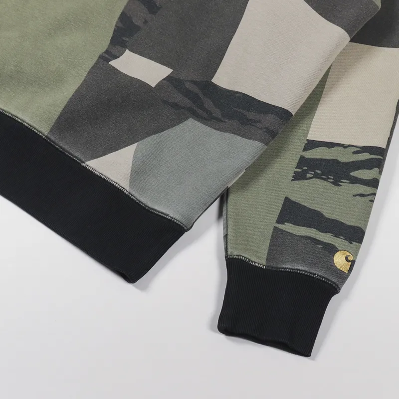 Carhartt WIP Chase Sweat Camo Mend Gold-4