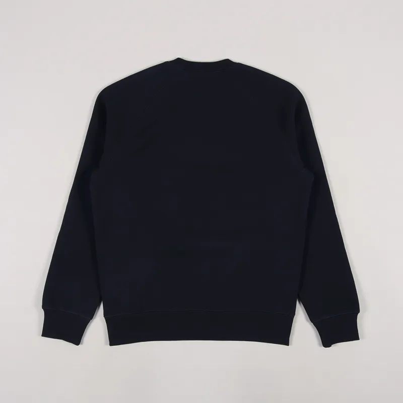 Carhartt WIP Chase Sweatshirt Dark Navy Gold-1