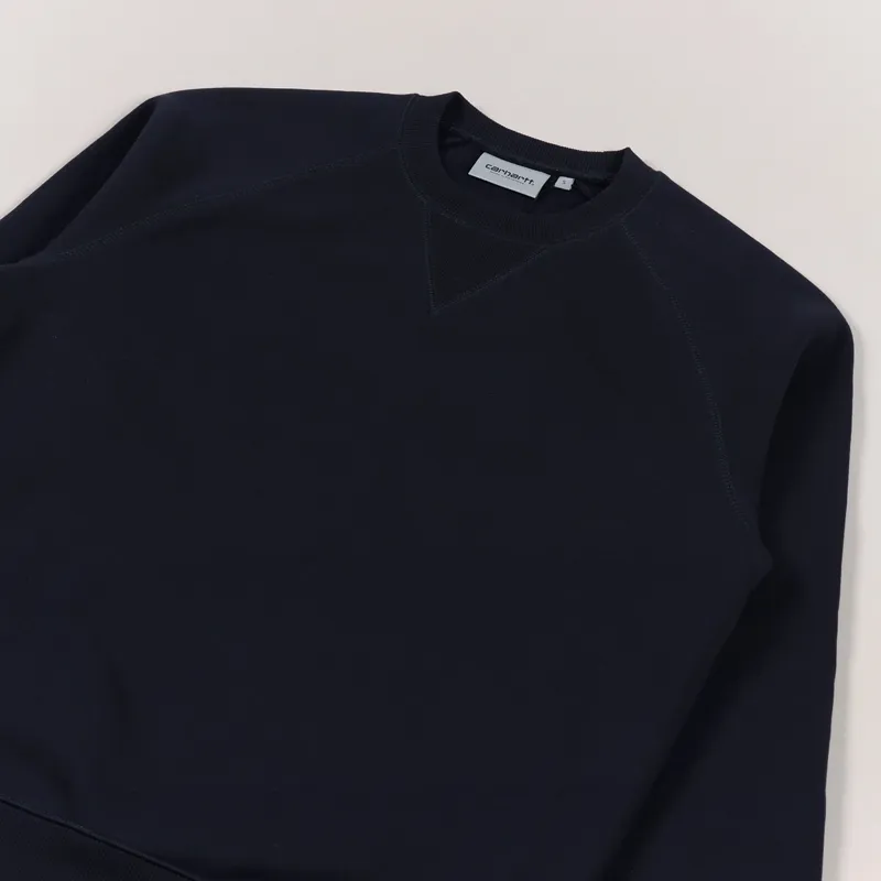 Carhartt WIP Chase Sweatshirt Dark Navy Gold-2