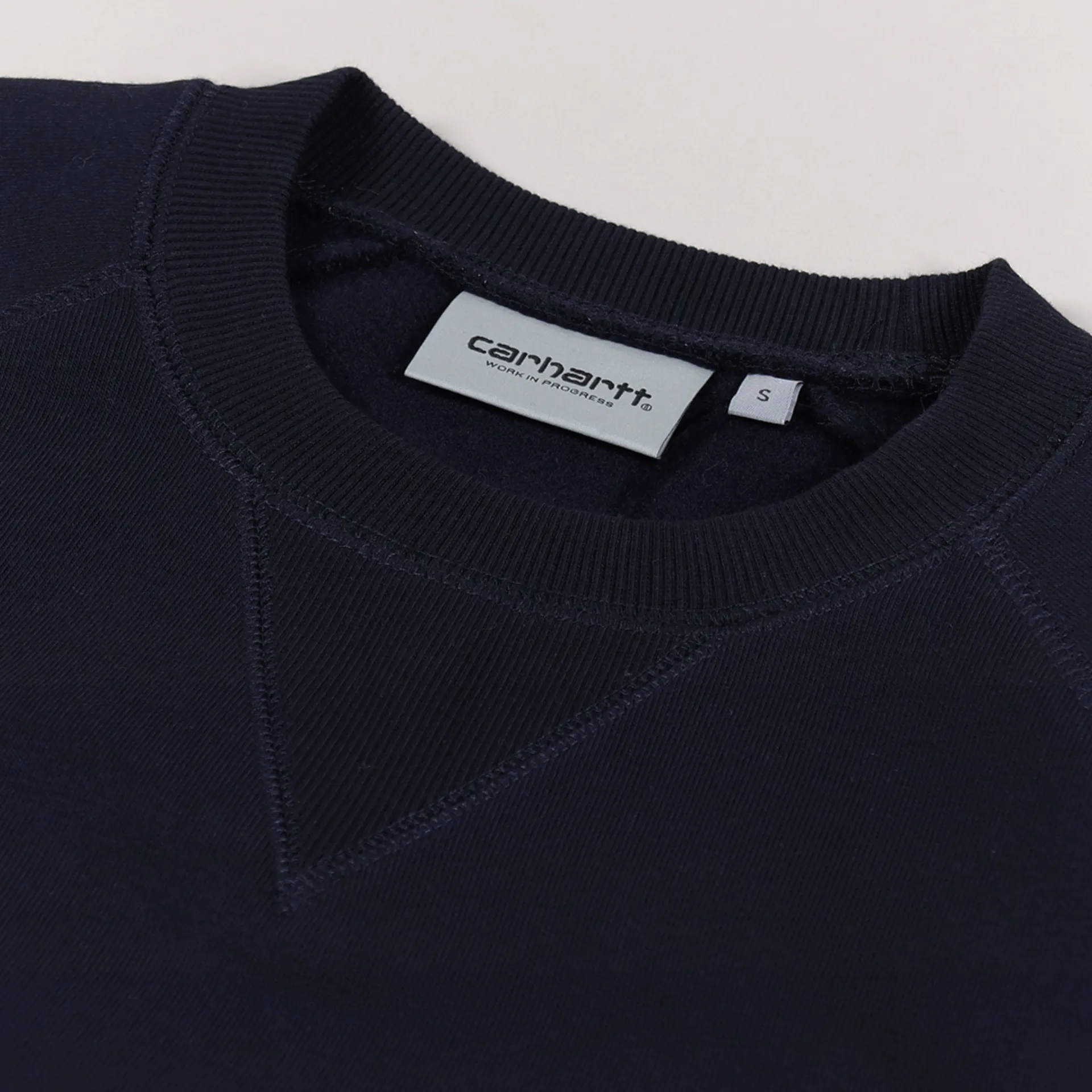 Carhartt WIP Mens Chase Logo Sweatshirt Dark Navy Blue Gold