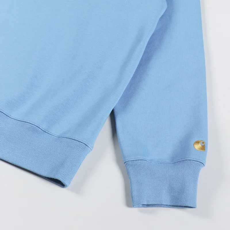 Carhartt WIP Chase Sweatshirt Piscine Gold-4