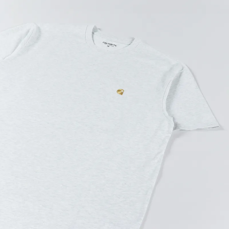 Carhartt WIP Chase T Shirt Ash Heather Gold-2
