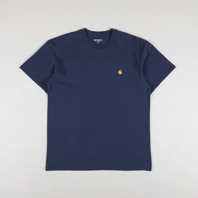 Carhartt WIP Chase T Shirt Blue Gold