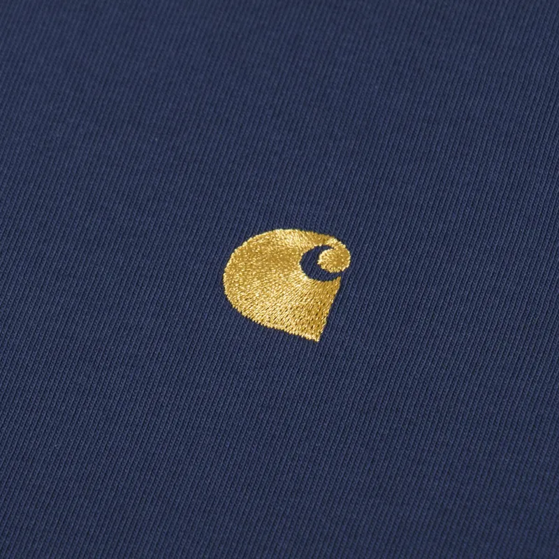 Carhartt WIP Chase T Shirt Blue Gold-1