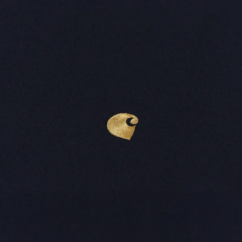 Carhartt WIP Chase T Shirt Dark Navy Gold-1