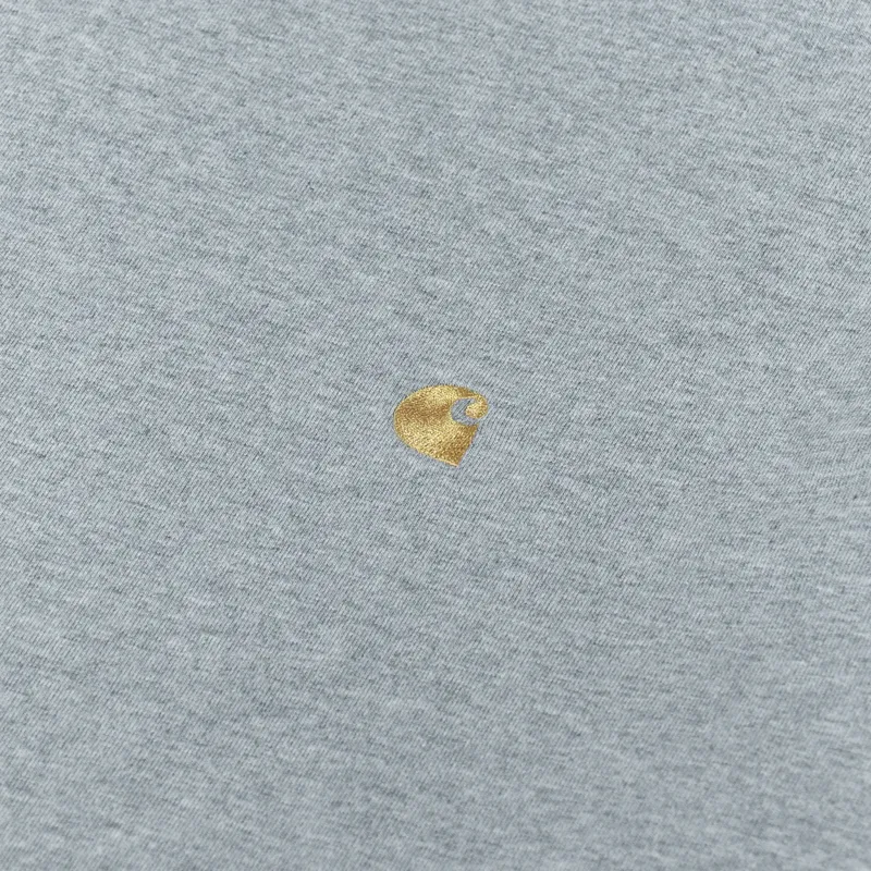 Carhartt WIP Chase T Shirt Grey Heather Gold-1