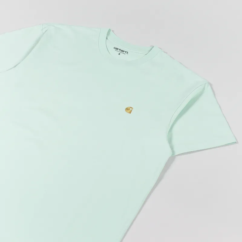 Carhartt WIP Chase T Shirt Pale Spearmint Gold-2