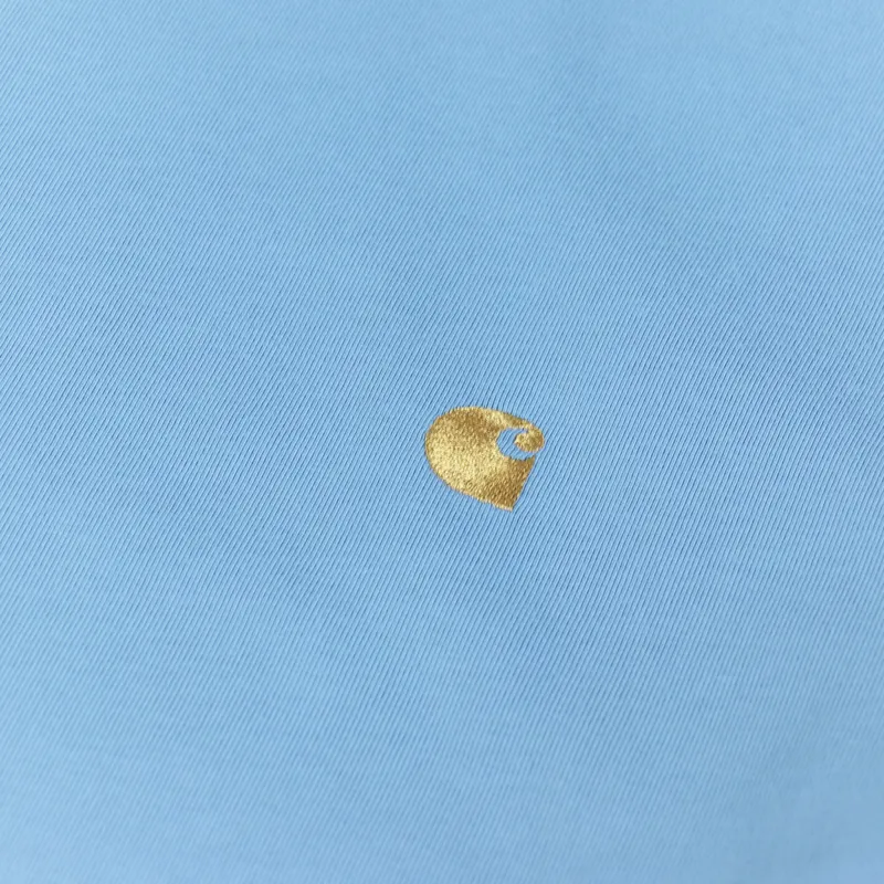 Carhartt WIP Chase T Shirt Piscine Gold-1