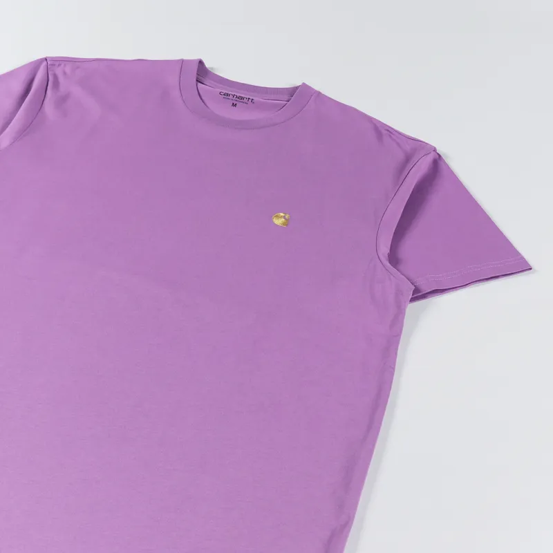 Carhartt WIP Chase T Shirt Violanda Gold-2