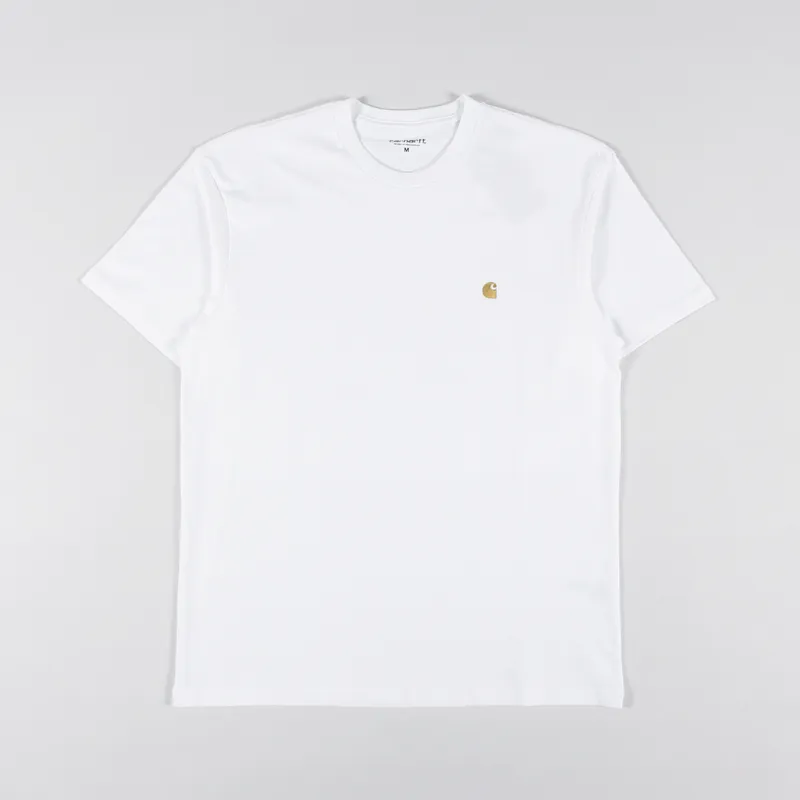 Carhartt WIP Chase T Shirt White Gold