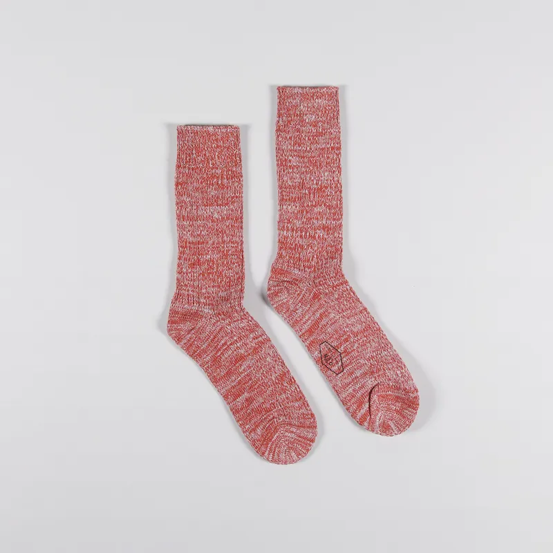 Nudie Jeans Chunky Socks Rebirth Red Melange