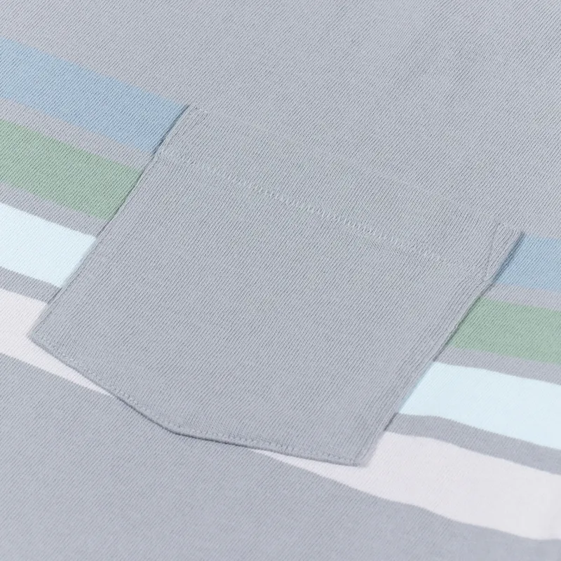 Patagonia Cotton In Conversion Midweight Pocket T Shirt Santa Cruz Line Salt Grey-1