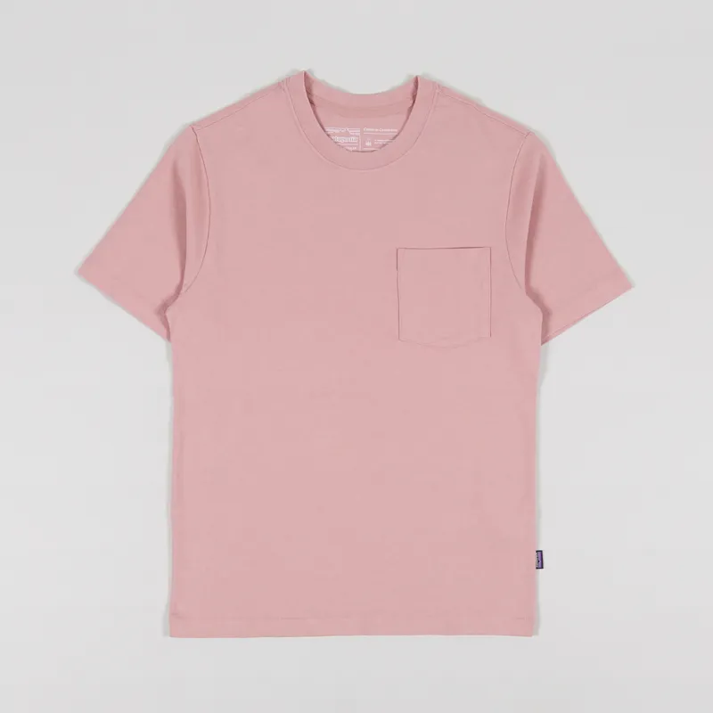 Patagonia Cotton In Conversion Midweight Pocket T Shirt Sunfade Pink