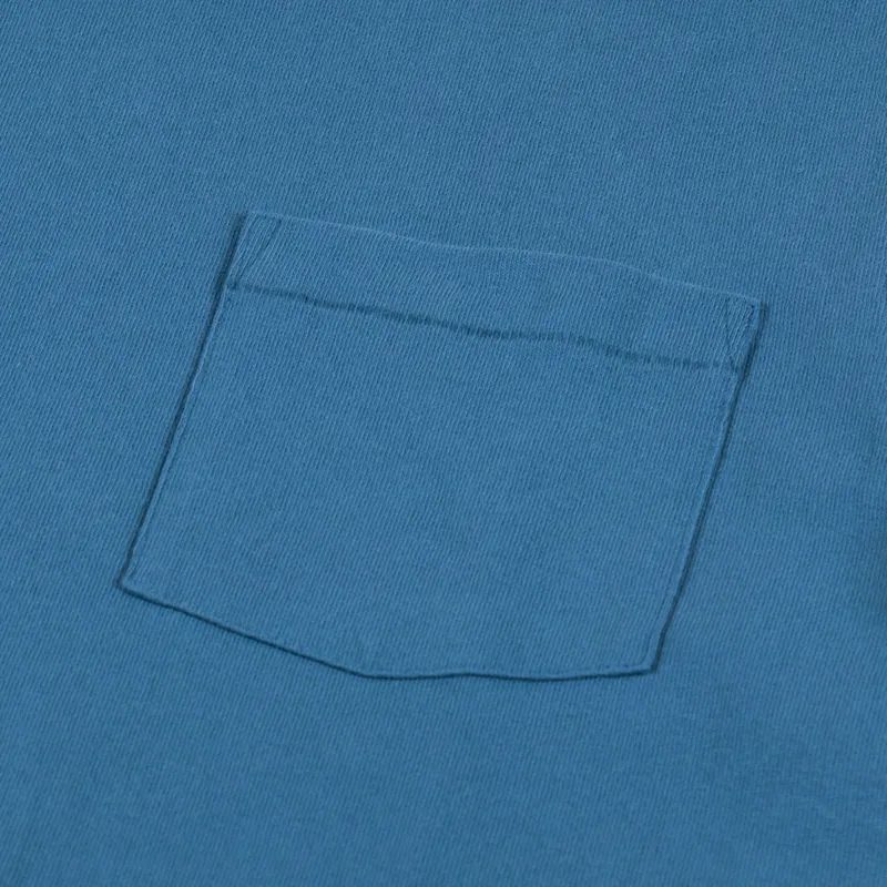 Patagonia Cotton In Conversion Midweight Pocket T Shirt Wavy Blue-2