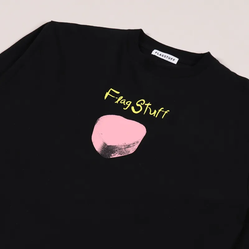 Flagstuff Circle Flower Long Sleeve T Shirt Black-3