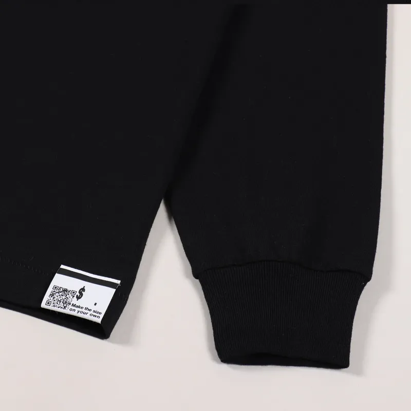 Flagstuff Circle Flower Long Sleeve T Shirt Black-4