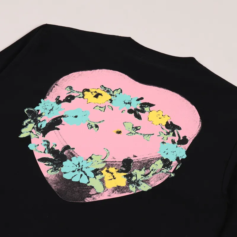 Flagstuff Circle Flower Long Sleeve T Shirt Black-2