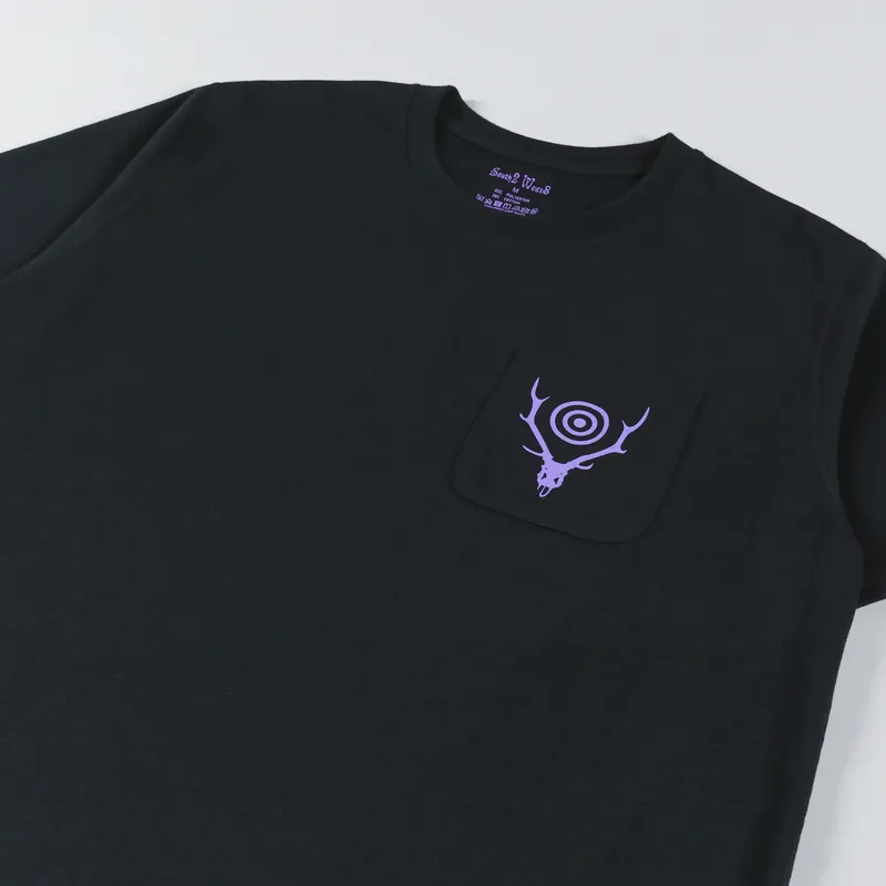 South2 West8 Circle Horn T Shirt Black-3