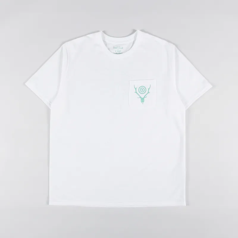 South2 West8 Circle Horn T Shirt White-1