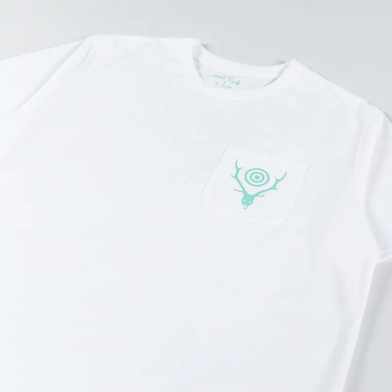 South2 West8 Circle Horn T Shirt White-3