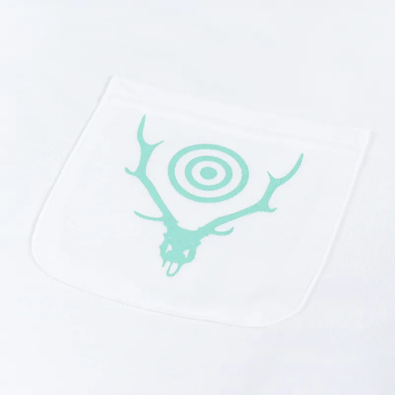 South2 West8 Circle Horn T Shirt White-5