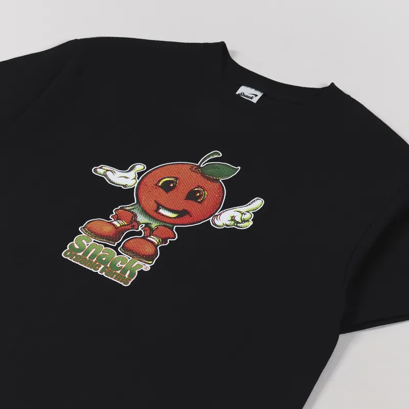 Snack Skateboards Citrus T Shirt Black-2