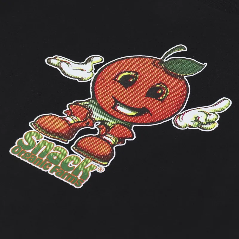 Snack Skateboards Citrus T Shirt Black-1