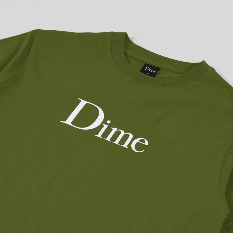 Dime Classic Logo T Shirt Olive-2