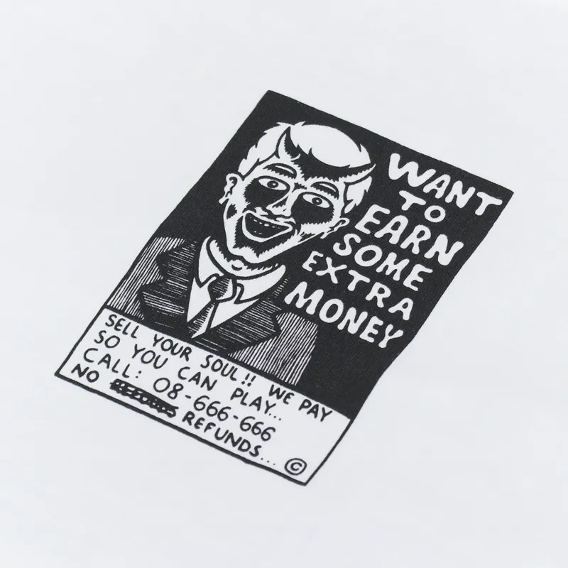 Polar Skate Co. Mens Classifieds Logo Long Sleeve T Shirt White