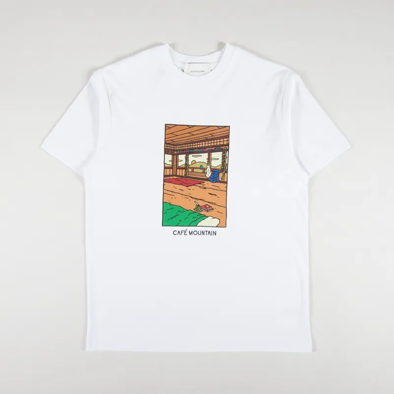 Cafe Mountain Clubhouse Interior T Shirt Natural