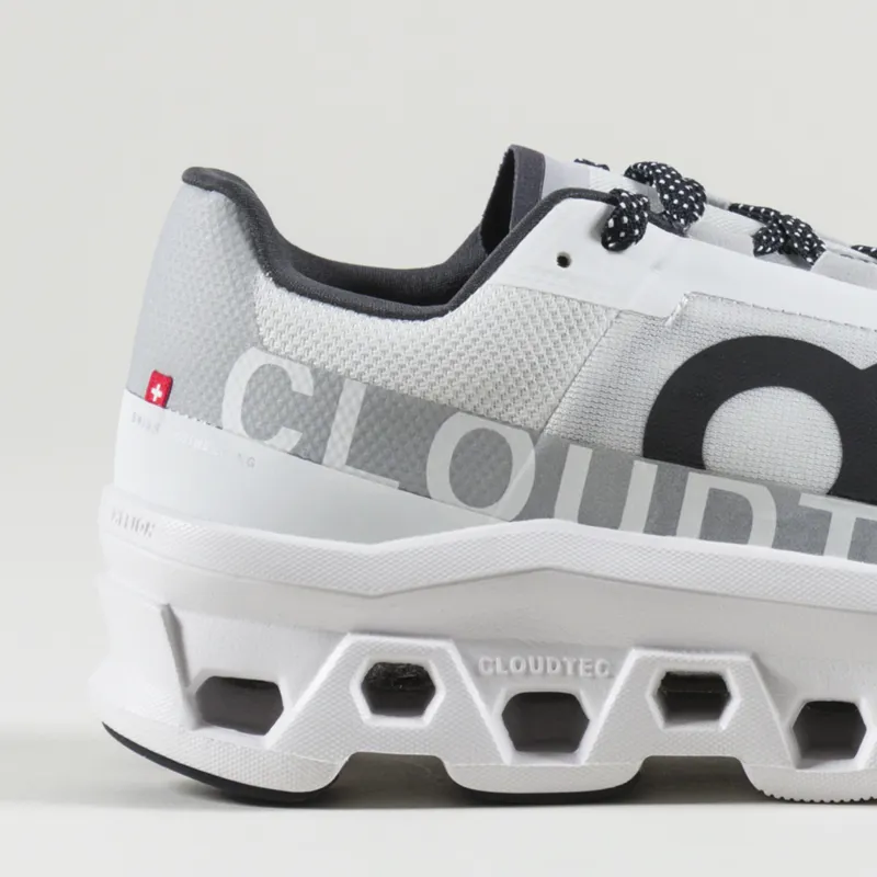 On Mens Cloudmonster Road Running Shoes Undyed White
