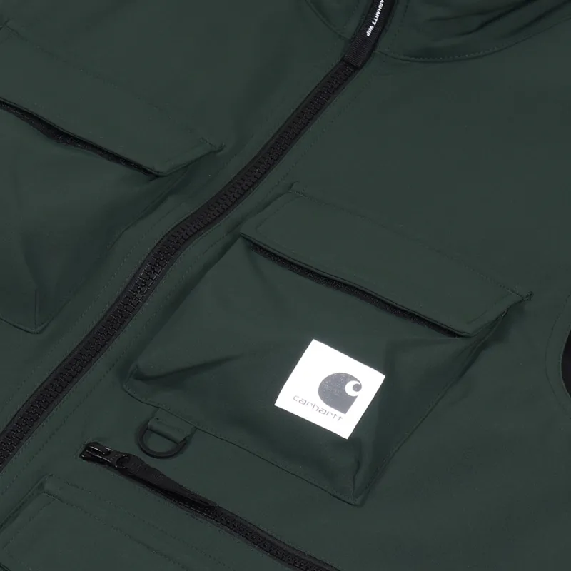 Carhartt WIP Mens Tech Colewood Vest Dark Teal Green Gilet