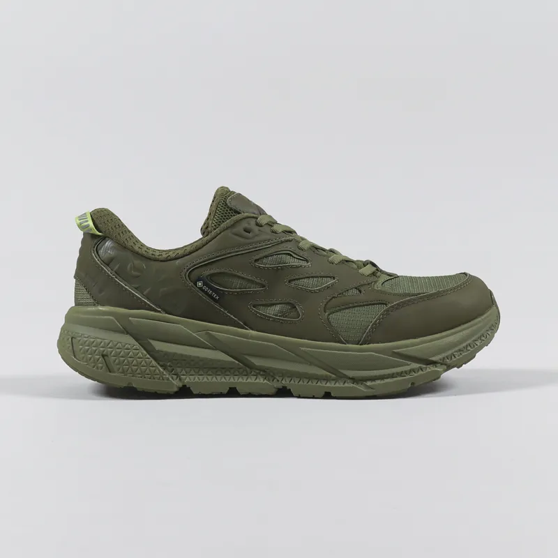 HOKA Clifton L GORE-TEX Shoes Avocado Green Moss-4