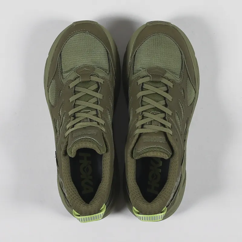 HOKA Clifton L GORE-TEX Shoes Avocado Green Moss-1