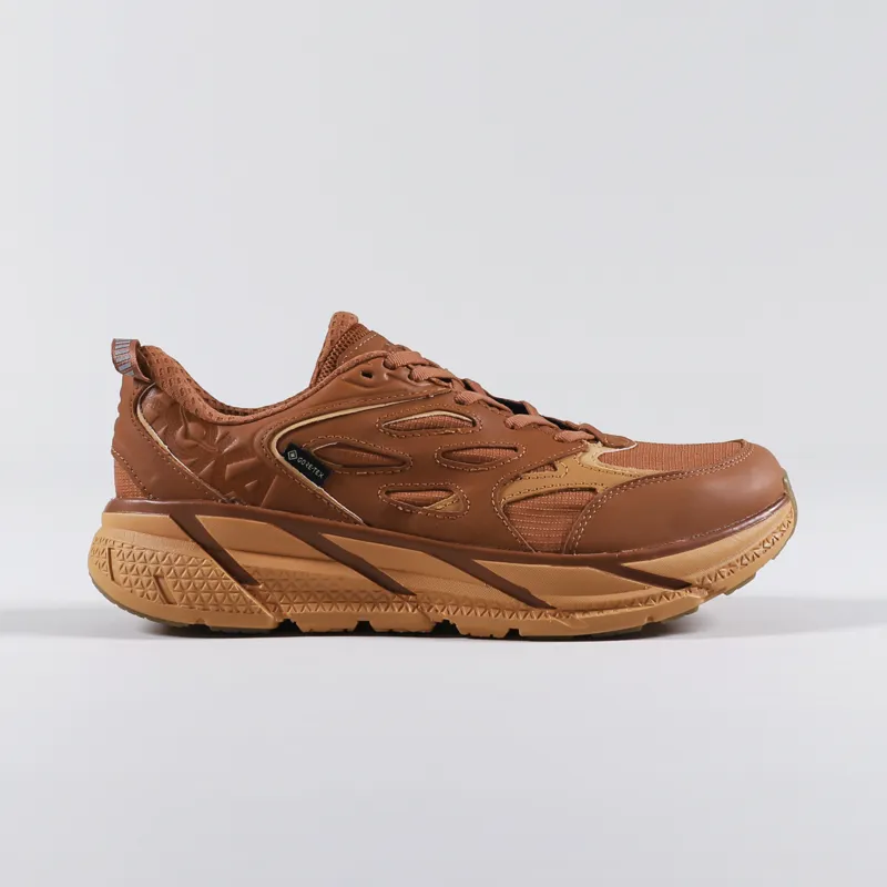 HOKA Clifton L GORE-TEX Shoes Burnt Ochre Copper Tan-3