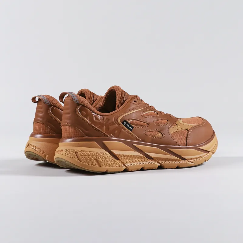 HOKA Clifton L GORE-TEX Shoes Burnt Ochre Copper Tan-4