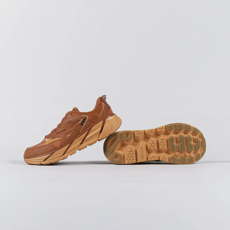 HOKA Clifton L GORE-TEX Shoes Burnt Ochre Copper Tan-2