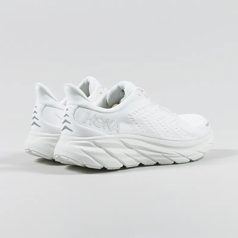 HOKA Clifton 8 Shoes White-3