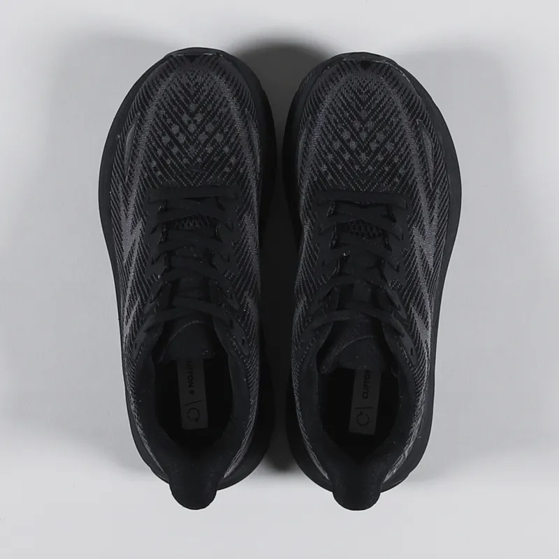 HOKA Womens Clifton 9 Shoes Black-1