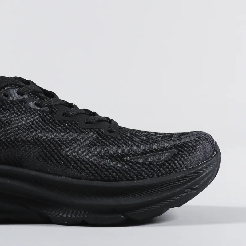 HOKA Womens Clifton 9 Shoes Black-6