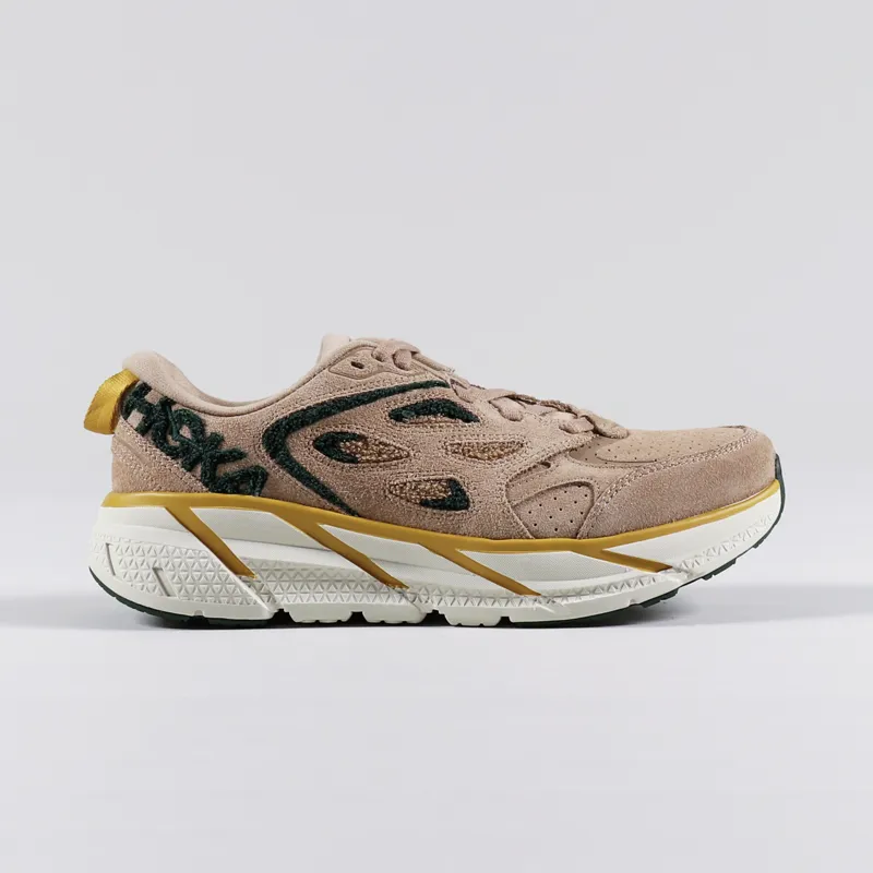 HOKA Clifton L Embroidery Shoes Sirocco Mountain View-4