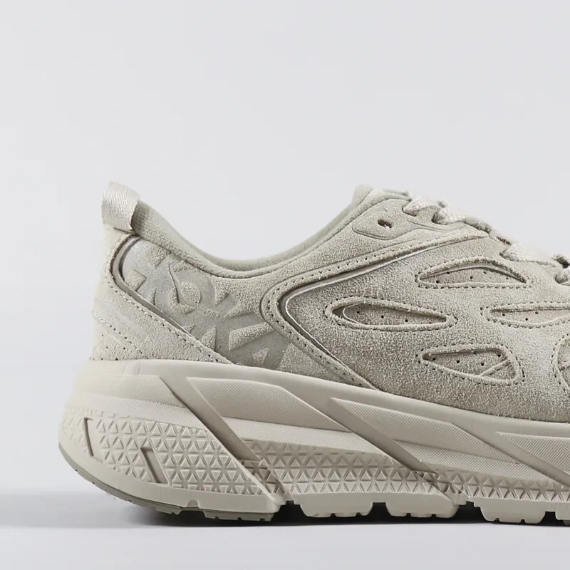 HOKA Clifton L Suede Shoes Sand Dune-5