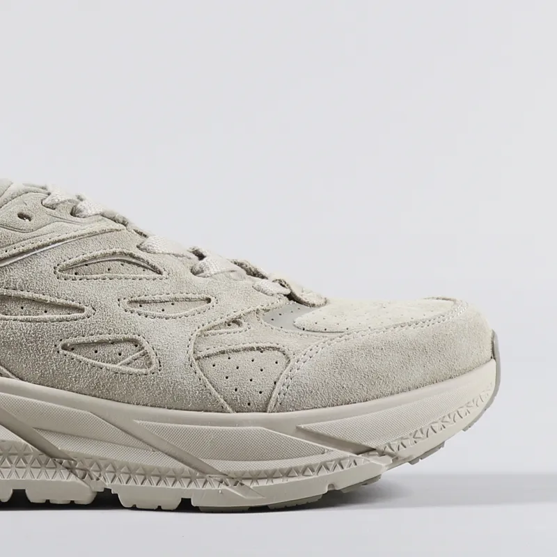 HOKA Clifton L Suede Shoes Sand Dune-6